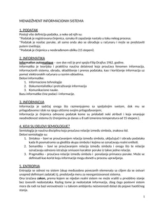 Menadžment informacionih sistemi