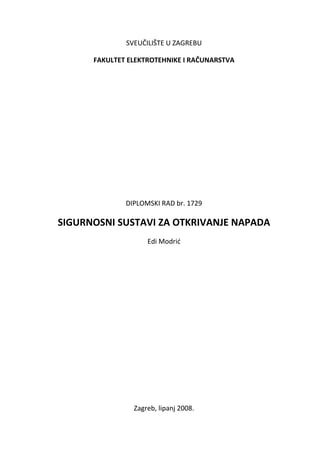 Sigurnosni sistem za otkrivanje napada