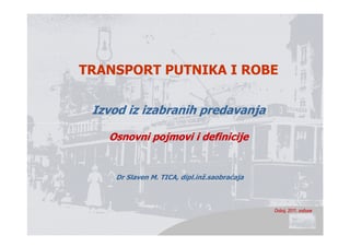 Transport putnika i robe