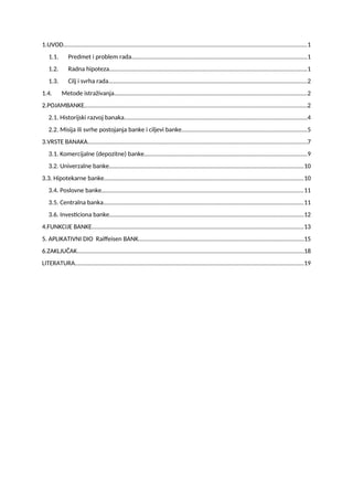 Pojam i funkcije banke: analiza poslovanja raiffeisen bank