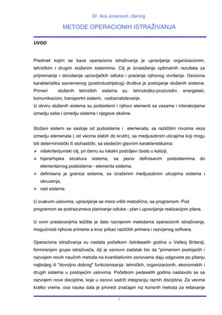 Metode operacionih istraživanja