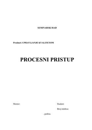 Procesni pristup