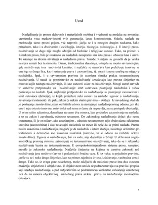 Zaveštanje u naslednom pravu