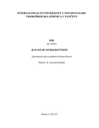 Katastar nepokertnosti