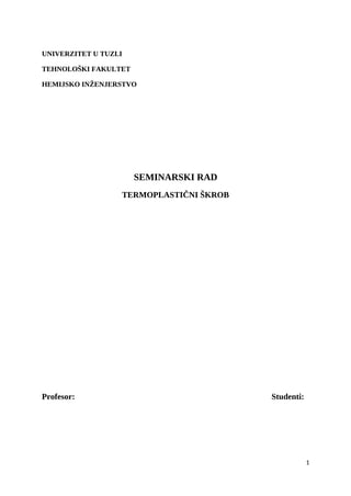 Termoplastični skrob