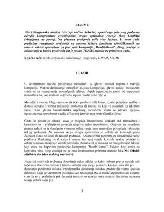 Višestruko odlučivanje TOPSIS metodom