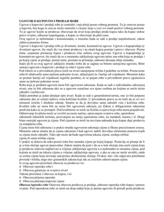 Ugovor o kupovini i prodaji robe