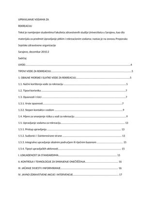 Mikrobiološka ispravnost vode