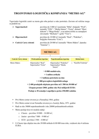 Trgovinsko logistička komanija Metro AG