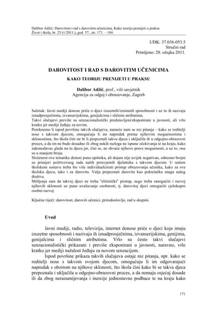 Rad sa darovitom djecom