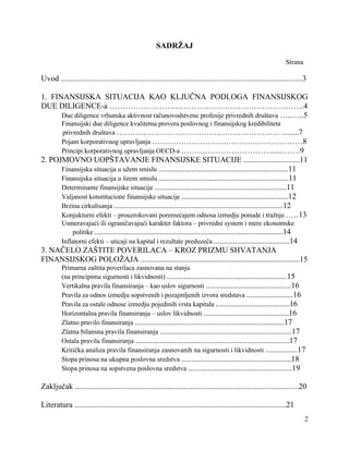 Analiza finansijske situacije privrednih društava