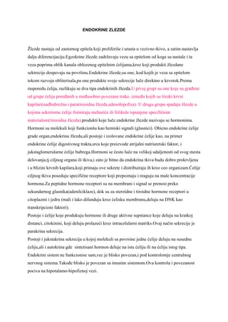 Histologija – Endokrine žlezde