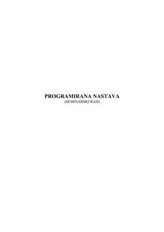 Programirana nastava