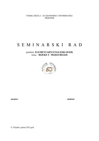 Rijeke u mojoj regiji