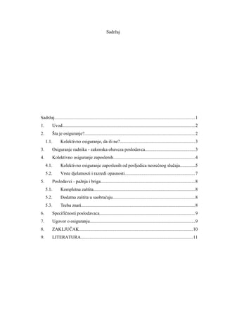 Kolektivno osiguranje, prednost za poslodavce i zaposlene