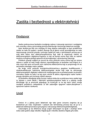 Zaštita i bezbednost u elektrotehnici