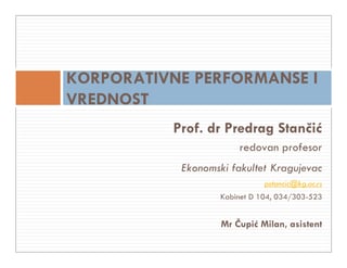 Koroporativne preformanse i vrednost