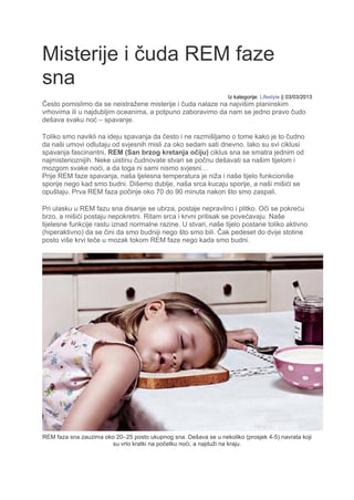 Misterije i čuda REM faze sna