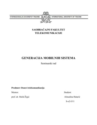 Generacija mobilnih sistema