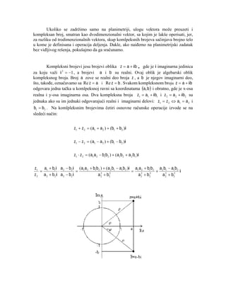 Kompleksni brojevi u geometriji