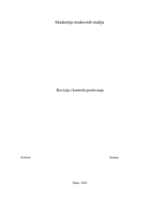 Druga faza modela procesa revizije