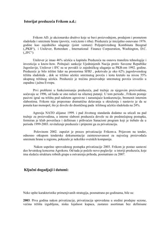 Analiza strategije i konkurentnosti preduzeća Frikom a.d.