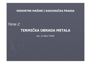 Termička obrada metala