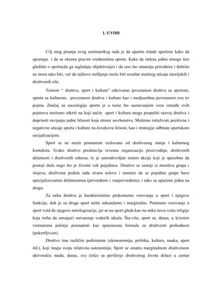 Društvo, sport i kultura