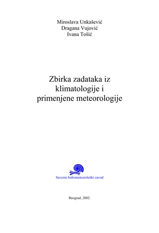 Zbirka zadataka iz klimatologije i primenjene meteorologije