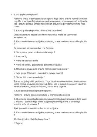Poslovno pravo 1