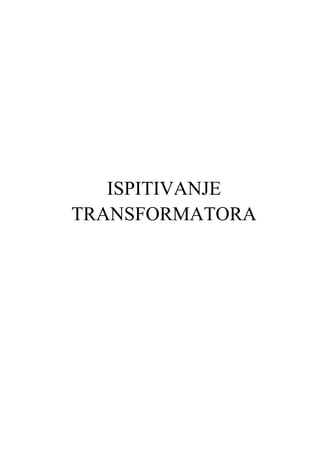 Ispitivanje transformatora