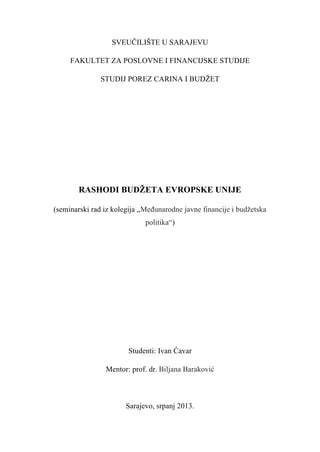 Rashodi budžeta Europske Unije