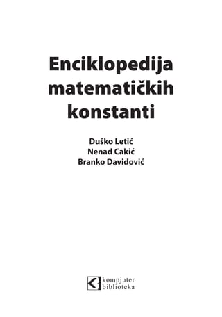Enciklopedija matematičkih konstanti