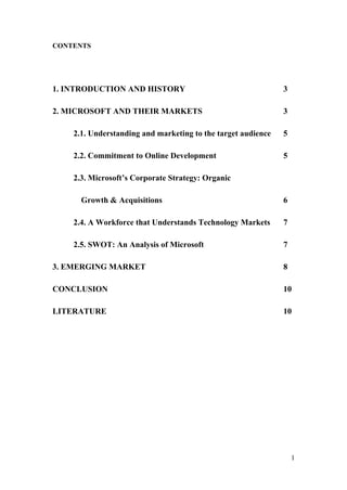 Microsoft Market Strategy