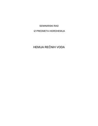 Hemija rečnih voda