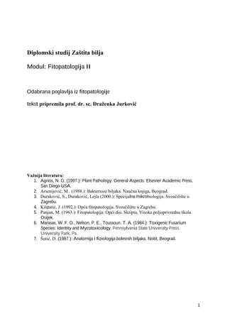 Odabrana poglavlja iz fitopatologije