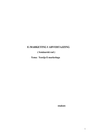 Teorija E-marketinga