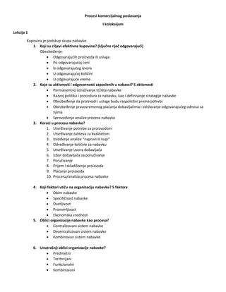 Procesi komercijalnog poslovanja 1 skripta