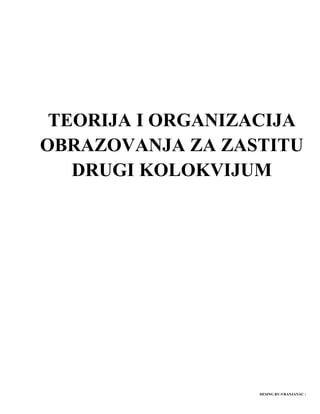 Teorija organizacije obrazovanja za zaštitu