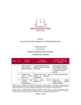 Konta, kontni plan i okvir i poslovne knjige