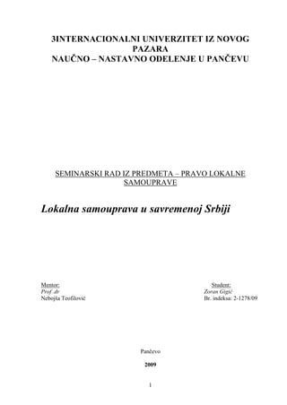 Pravo lokalne samouprave