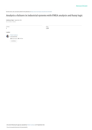 Analiza grešaka industrijskih sistema korišćenjem FMEA analize i fazi logike