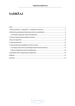 Integralni projektni rad