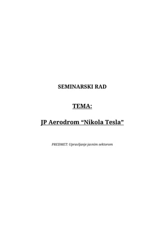 JP Aerodrom Nikola Tesla