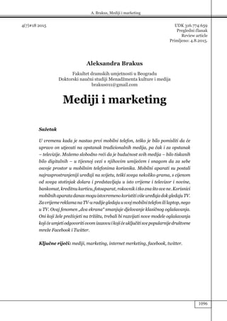 Mediji i marketing: uticaj interneta na tradicionalne medije