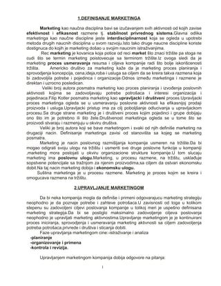 Marketing menadžment