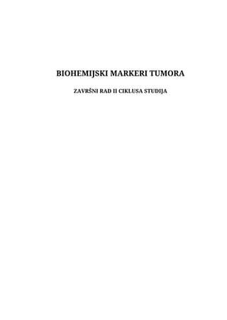 Biohemijski markeri tumora
