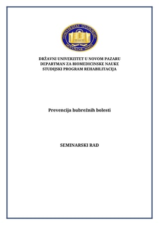 Prevencija bubrežnih bolesti