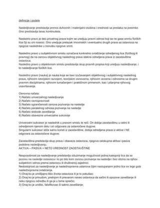 Nasledno Pravo – Zadaci