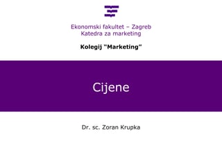 Cijene: prezentacija iz marketinga